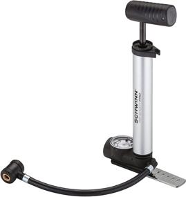 img 4 attached to 🚲 Enhanced Schwinn Air Sport Pro Foot-to-Floor Frame Pump: Schrader and Presta Valve Compatible with Built-in Gauge, Silver