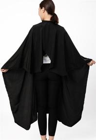 img 3 attached to ✂️ Premium Barber Hair Cutting Cape: Black Salon Haircut Gown, 55" x 59", 5.8 Ounces – Super Silky Smooth Finish