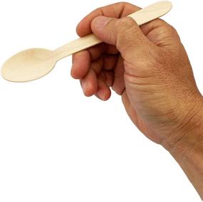 img 3 attached to 🌱 KingSeal FSC Certified Biodegradable Wooden Cutlery Spoons, Earth-Friendly, 6.25 Inches - 100 pcs