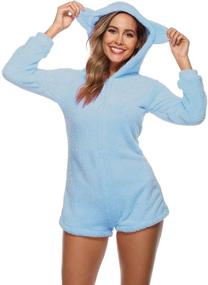 img 4 attached to 👗 Stylish and Comfortable Women's Jumpsuit Sleepwear Playsuit by Amiliashp: Enhance Your Clothing Collection