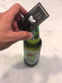 img 1 attached to 🍻 Stainless Steel American Expensed Black Credit Card Bottle Opener [2 pack] - The Ultimate Wallet-Sized Gift for Birthdays, Bachelor Parties, and Beer Festivals - Fun Products