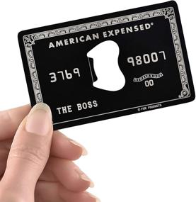 img 3 attached to 🍻 Stainless Steel American Expensed Black Credit Card Bottle Opener [2 pack] - The Ultimate Wallet-Sized Gift for Birthdays, Bachelor Parties, and Beer Festivals - Fun Products