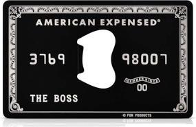 img 4 attached to 🍻 Stainless Steel American Expensed Black Credit Card Bottle Opener [2 pack] - The Ultimate Wallet-Sized Gift for Birthdays, Bachelor Parties, and Beer Festivals - Fun Products