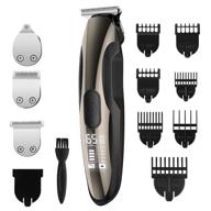 men's cordless hair clippers by misiki - hair trimmer kit with led display, rechargeable battery, 4 haircut blade heads, ipx6 waterproof, 3 adjustable speeds logo