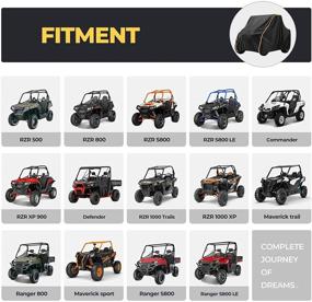 img 2 attached to 🌦️ Kemimoto UTV накидка - защита от всех погодных условий для Can Am Defender, Polaris Ranger, Commander, Rhino, Pioneer, Kawasaki Mule, Teryx - подходит для 2-3 мест (Большой размер: 126"x70"x75")