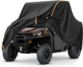 img 4 attached to 🌦️ Kemimoto UTV накидка - защита от всех погодных условий для Can Am Defender, Polaris Ranger, Commander, Rhino, Pioneer, Kawasaki Mule, Teryx - подходит для 2-3 мест (Большой размер: 126"x70"x75")