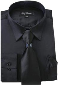 img 4 attached to Men's Milano Moda Classic SG08 Black 18 18 2 36 37 Clothing and Shirts
