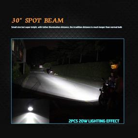 img 3 attached to 🚗 Chelhead Compact 2.7 Inch LED Driving Lights | 20W 7D Spot Beam Round Work Lights | Off Road LED Pods for Motorcycle, Jeep, SUV, Truck, Wrangler, Boat, Tractor | 2PCS