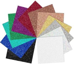 img 1 attached to 👕 Vibrant SISER Glitter Heat Transfer Vinyl - 12 Pack for T-Shirts, Pack #2