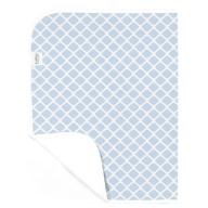 kushies waterproof changing pad liners - 20 x 30 inches baby changing table pad covers - blue lattice print - diaper changing pad cover for changing station - waterproof logo