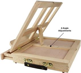 img 2 attached to 🎨 Portable Art Desk Easel and Book Stand with Drawer - Greenco Beech-Wood