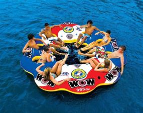 img 1 attached to WOW World of Watersports Tube A Rama Floating Island - Inflatable 1 to 10 Person Floating Island, Model 13-2060