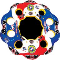 wow world of watersports tube a rama floating island - inflatable 1 to 10 person floating island, model 13-2060 logo