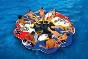 img 3 attached to WOW World of Watersports Tube A Rama Floating Island - Inflatable 1 to 10 Person Floating Island, Model 13-2060