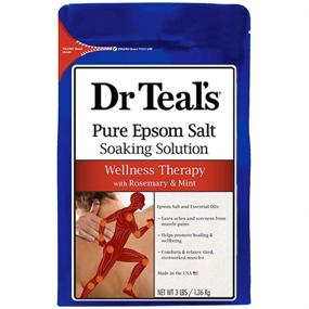 img 1 attached to 🌿 Indulge in Dr. Teal's Rosemary and Mint Epsom Salt Soaking Solution - A 48 Ounce Relaxation Essential