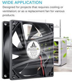 img 1 attached to 🔄 GDSTIME 92mm x 92mm x 25mm 90mm 3.6 inches 12V Brushless DC Cooling Fan - Efficient 2-Pin Option for Enhanced Airflow and Cooling