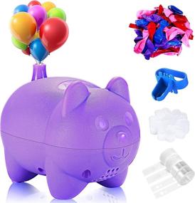 img 4 attached to 🎈 Willsily Electric Balloon Pump with Portable Nozzle, Air Blower for Party Decoration Garland Kit Gadgetry - Includes 76pcs Balloon Arch