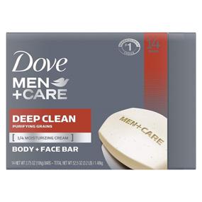 img 4 attached to 🧼 Dove Men+Care Men's Bar Soap: 14 Bars of Deep Cleansing Moisturizing Soap for Effective Bacteria Removal and Nourishing Skin - 3.75 oz each