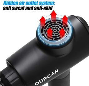 img 2 attached to 🔫 Ourcan Athlete Massage Gun - Quiet Deep Tissue Percussion Muscle Massager for Pain Relief, Body Relaxation - 6 Massage Heads, 3 Speed Levels, Extended Battery Life