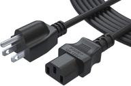 🔌 universal 12 ft power cord for lcd tvs and monitors: compatible with vizio, samsung, toshiba, sony, and more - perfect for gaming consoles and printers logo