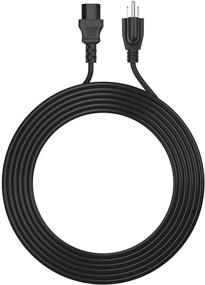 img 2 attached to 🔌 Universal 12 Ft Power Cord for LCD TVs and Monitors: Compatible with Vizio, Samsung, Toshiba, Sony, and More - Perfect for Gaming Consoles and Printers