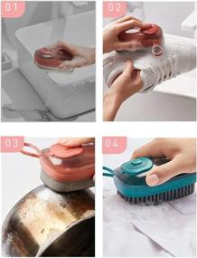 img 1 attached to 🧽 Efficient 3Pcs Hanman Multipurpose Cleaning Brush Set with Soap Dispenser - Perfect for Kitchen Cleaning, Dish Scrubbing and More!