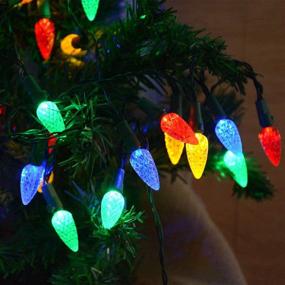 img 4 attached to 🎄 Revamp Your Holiday Decor with 50 LED Battery Operated Colored Christmas Lights, C3 Mini Fairy Bulbs