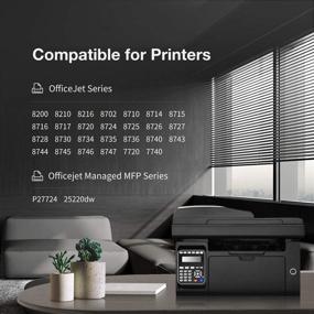 img 1 attached to ЛЕМЕРО Обновленные фишки Восстановленные картриджи с чернилами для HP 952XL - 4 пакета