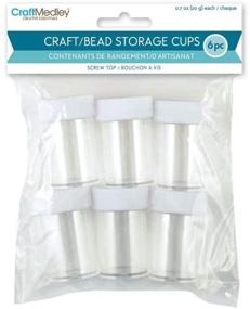 img 1 attached to 🔐 Craft Medley PB820 Storage Cups with Screw Top, 20g for Multicraft Imports Crafts and Beads