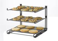 🥮 3-tier non-stick cooling rack - wire mesh design, dishwasher safe, collapsible kitchen countertop organizer for baking cookies, cakes, pies logo
