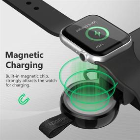 img 2 attached to 🔌 Новый беспроводной зарядный устройство для Apple Watch - 2 шт., портативный зарядное устройство для iWatch, путешествия беспроводное зарядное устройство, магнитная беспроводная зарядка - совместимо с Apple Watch Series SE / 6 / 5 / 4 / 3 / 2 / 1 - черный