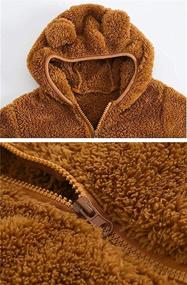 img 2 attached to 🧥 SportsWell Unisex Baby Boy Girl Hooded Zipper Fleece Coat with Bear Ear Design for Autumn/Winter Outerwear