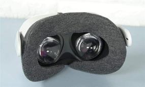 img 1 attached to 🔵 Hygienic and Washable Gray Covers for Oculus Quest 2 Gen VR Headset - Super Soft and Comfortable (2 Pcs)