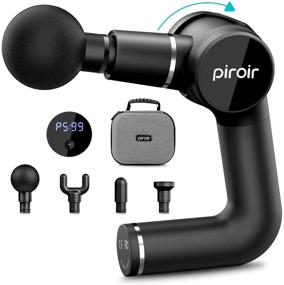 img 4 attached to Piroir Mini Massage Gun - Powerful Deep Tissue Percussion Massager with 4800mAh Battery, Portable & Quiet Back Massager for Home, Office & Gym - Lightweight Ergonomic Handle