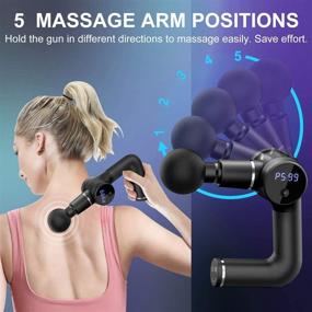 img 2 attached to Piroir Mini Massage Gun - Powerful Deep Tissue Percussion Massager with 4800mAh Battery, Portable & Quiet Back Massager for Home, Office & Gym - Lightweight Ergonomic Handle