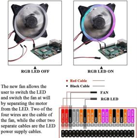 img 3 attached to 🔳 Корпус GeeekPi Raspberry Pi Cluster Case Stackable Rack Case с вентилятором охлаждения RGB LED 120 мм 5 В для Raspberry Pi 4B/3B+/3B/2B/B+ и Jetson Nano (12 слоев)