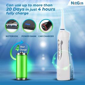 img 2 attached to Professional IPX7 Waterproof Cordless Water Flosser - Rechargeable Oral Irrigator with 3 Modes, Portable and Ideal for Home/Travel/Gift, Effective Dental Care for Teeth and Gums