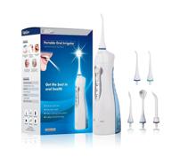 professional ipx7 waterproof cordless water flosser - rechargeable oral irrigator with 3 modes, portable and ideal for home/travel/gift, effective dental care for teeth and gums logo