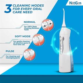 img 3 attached to Professional IPX7 Waterproof Cordless Water Flosser - Rechargeable Oral Irrigator with 3 Modes, Portable and Ideal for Home/Travel/Gift, Effective Dental Care for Teeth and Gums