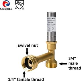 img 3 attached to Water Hammer Arrestor Washing Machine and Dishwasher 3/4 Inch - Inline Faucet Laundry Valve for Sink, Pipe, Garden Hose - Y241-11-11 (1 Pack)
