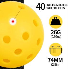 img 1 attached to 🎾 Therm la mode: High Visibility Outdoor/Indoor Pickleball Ball – Professional Game Balls with USAPA Approval, Premium Elasticity, & 26 Hole/40 Hole Options – 3PCS/6PCS/12PCS