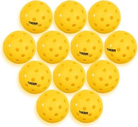 img 4 attached to 🎾 Therm la mode: High Visibility Outdoor/Indoor Pickleball Ball – Professional Game Balls with USAPA Approval, Premium Elasticity, & 26 Hole/40 Hole Options – 3PCS/6PCS/12PCS