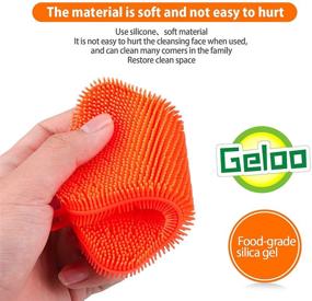 img 1 attached to 🧽 Geloo Larger Size Silicone Sponge: Ultimate Dishwashing and Kitchen Cleaning Solution!