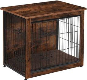 img 4 attached to 🐶 DWANTON Dog Crate Table - Wooden Crate End Table for Dogs, Pet Furniture, Indoor Dog Kennel Side Table, Bed Nightstand