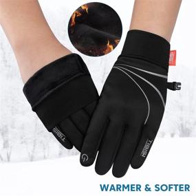 img 1 attached to Unaora Winter Gloves - Upgraded Touch Screen Anti-Slip Silicone Gel Work Gloves for Men and Women - Lengthened Knitted Warm Cuff Heated Gloves for Cold Weather, Work, Running, Motorcycle, Skiing, Driving