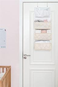 img 3 attached to 🏠 Mkono Macrame Over The Door Organizer: Stylish Boho Decor with 3 Large Woven Pockets and 2 Small Pockets - Perfect for Home, Bedroom, Kitchen, Closet, Dorm, Nursery!