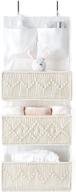 🏠 mkono macrame over the door organizer: stylish boho decor with 3 large woven pockets and 2 small pockets - perfect for home, bedroom, kitchen, closet, dorm, nursery! логотип