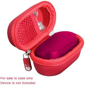 img 3 attached to Hermitshell Travel Case For Skullcandy Sesh True Wireless In-Ear Earbud (Red)