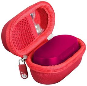 img 4 attached to Hermitshell Travel Case For Skullcandy Sesh True Wireless In-Ear Earbud (Red)