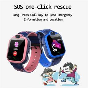 img 3 attached to Kids Waterproof Smart Watch Phone: GPS/LBS Tracker Watch for 3-12 Year Olds - Perfect Christmas/Birthday Gift (iOS/Android Compatible, SIM Card Not Included)
